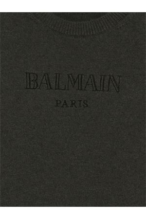 green wool jumper BALMAIN PARIS KIDS | BX9P60Z3294762NE